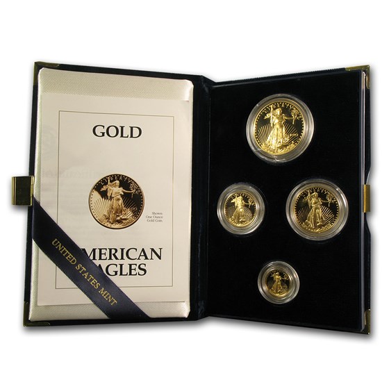 1993 4-Coin Proof Gold American Eagle Set (w/Box & COA) 1993 4-Coin Proof Gold American Eagle Set (w/Box & COA)